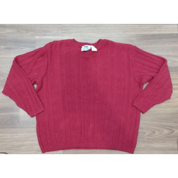 Northern Reflections SWEATER RED Vintage WOMEN Cotton Sweater Size XLARGE CANADA - Picture 2 of 8